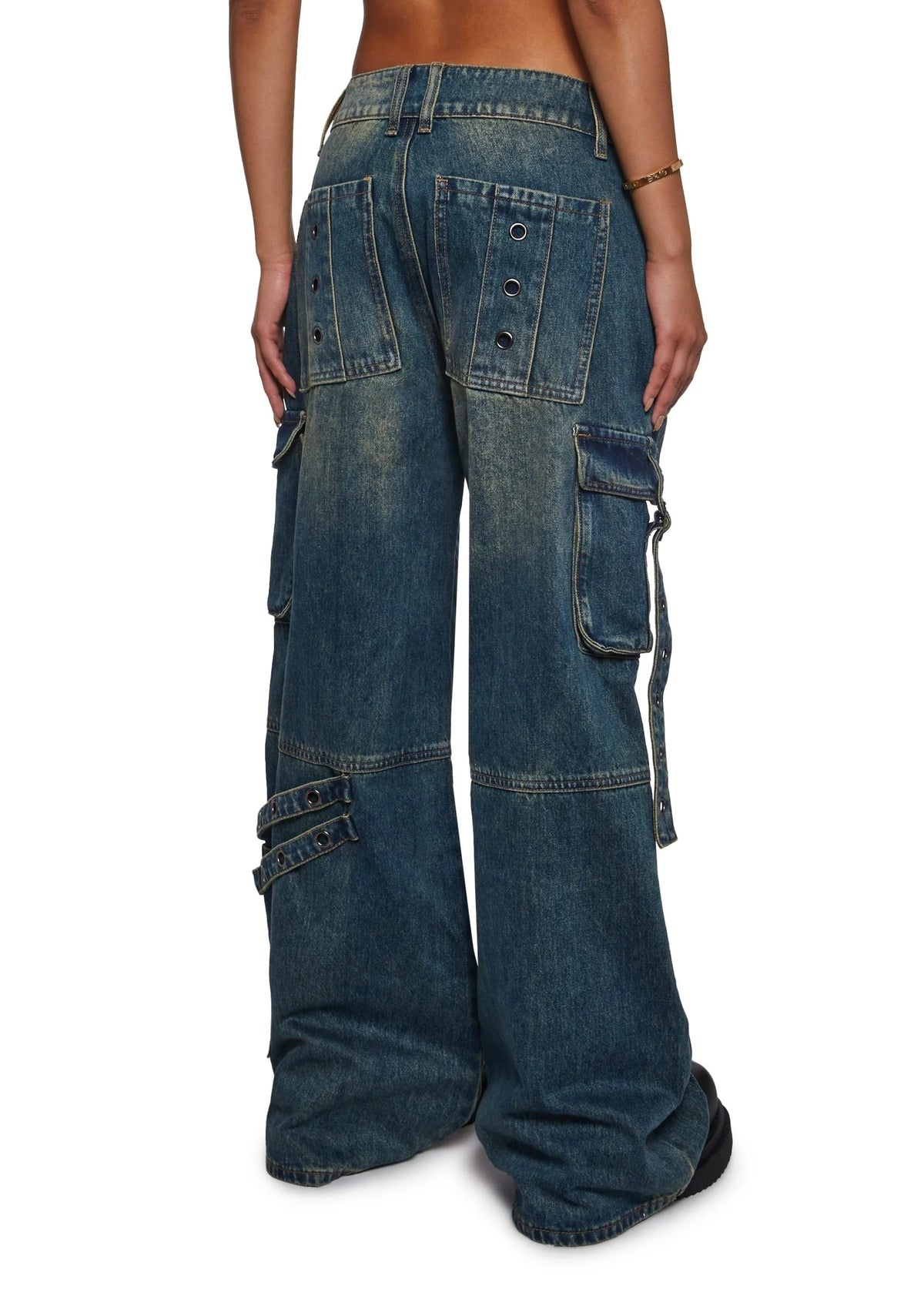 Digital Attraction Cargo Pants – Blue