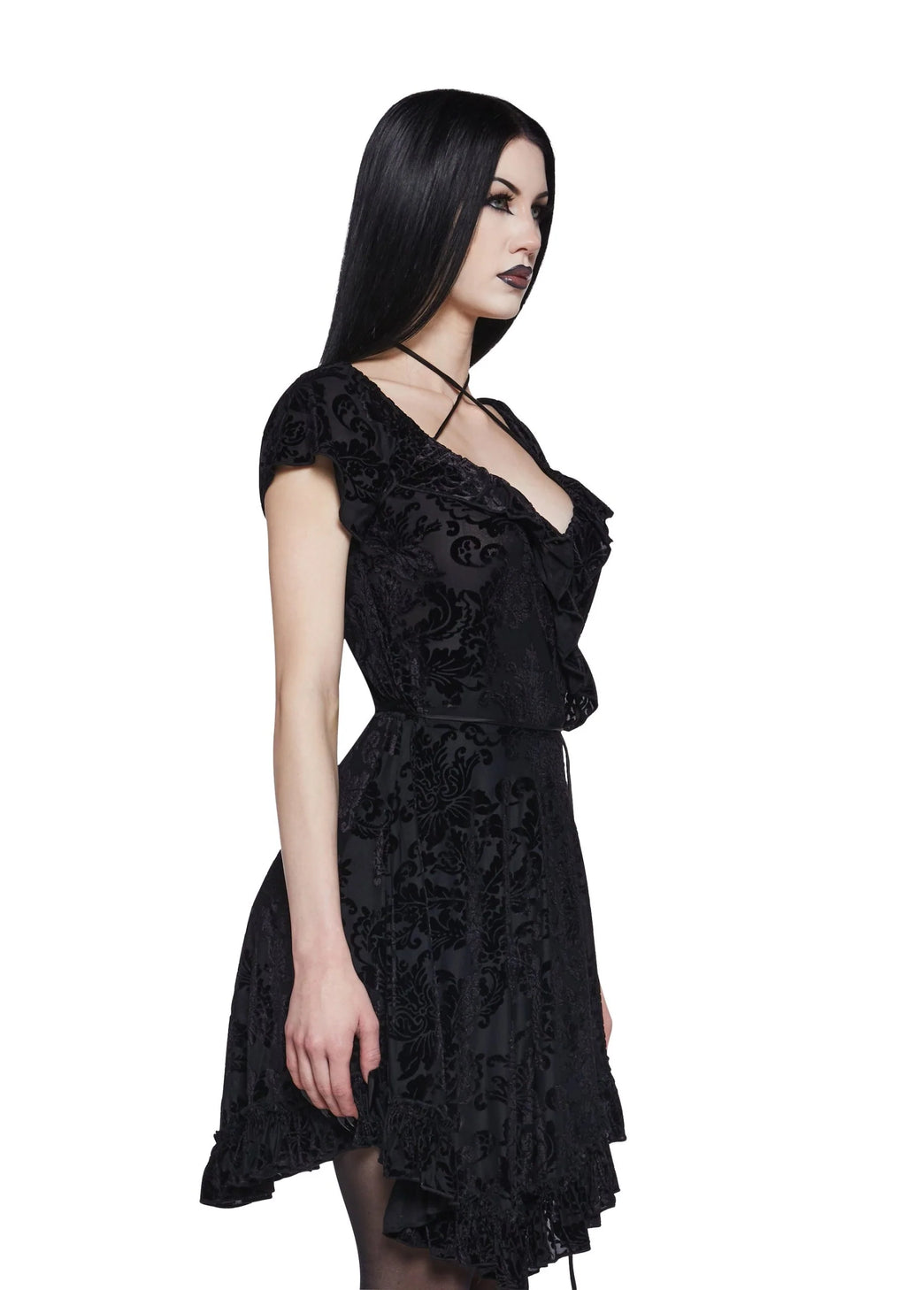 Wildflower Dreams Wrap Dress – Black