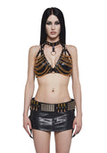 Brazen Tactics Chain Harness Choker – Black