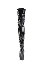 Delight-3019 Platform Thigh High Boots-Black