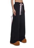 Soft Romance Lacing Bow Sweat Pants