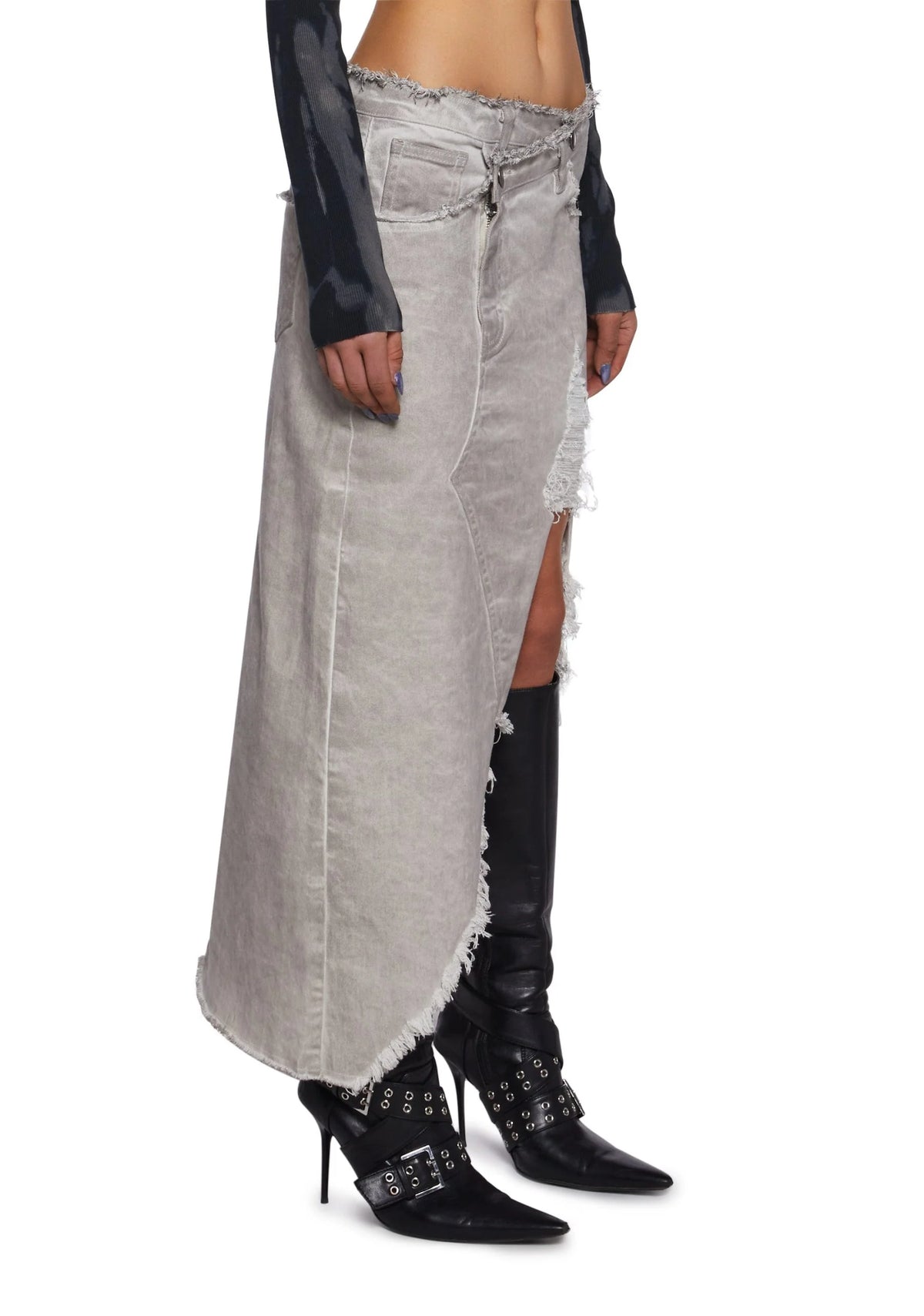 Digital Mix Midi Skirt