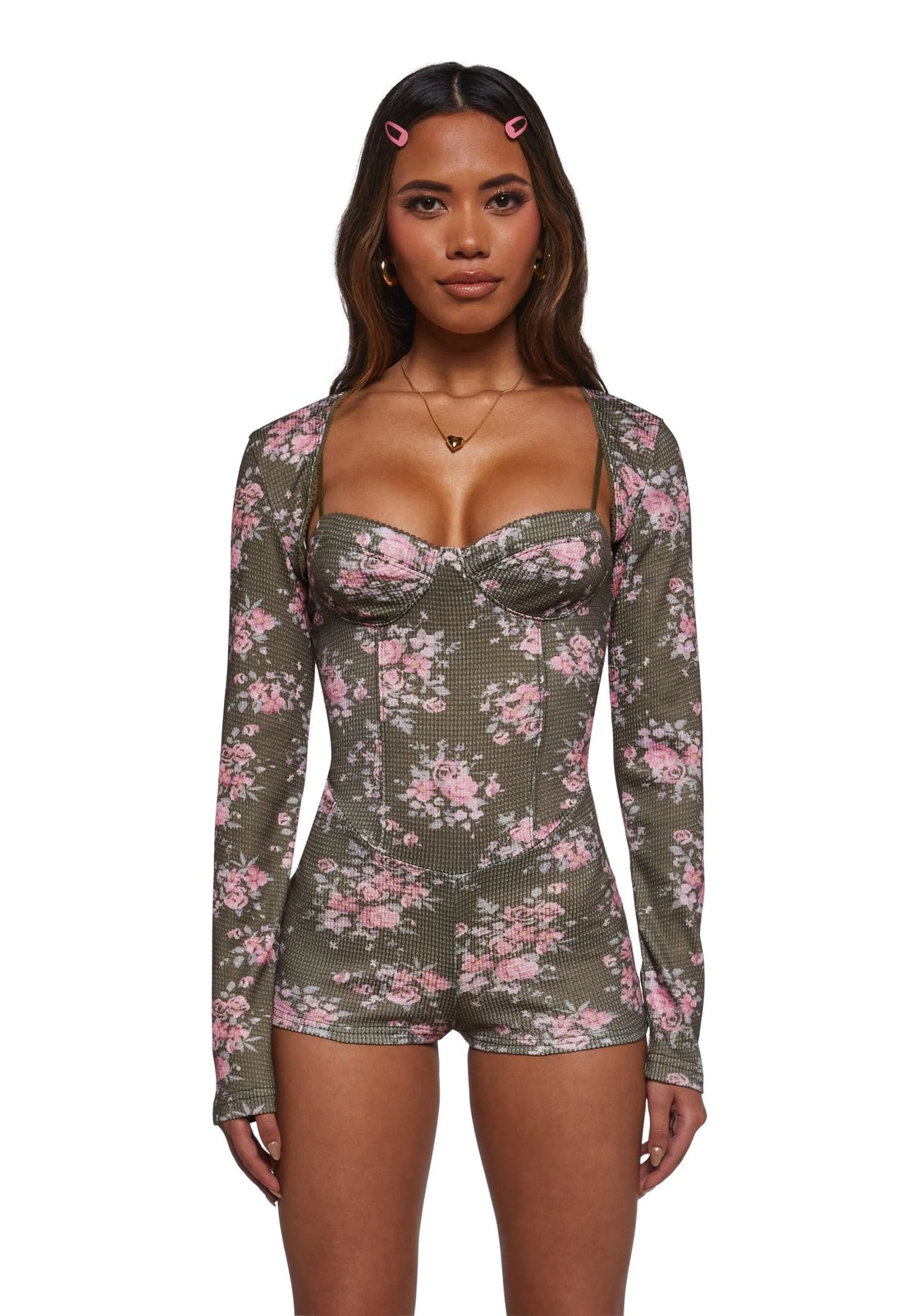 Beautiful Bloom Romper And Shrug Set