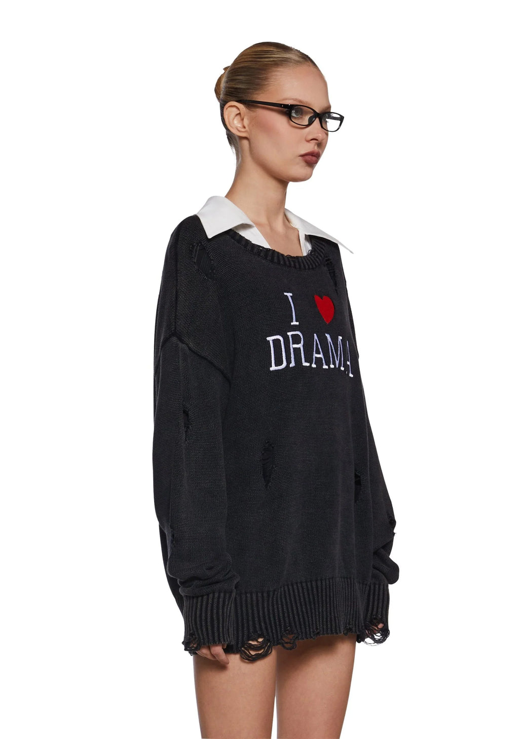 Drama Starter Distressed Sweater