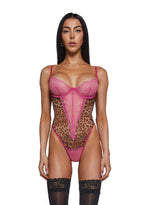 Animal Instincts Sheer Mesh Teddy