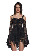 F is For Fairies Handkerchief Dress – Black Lace