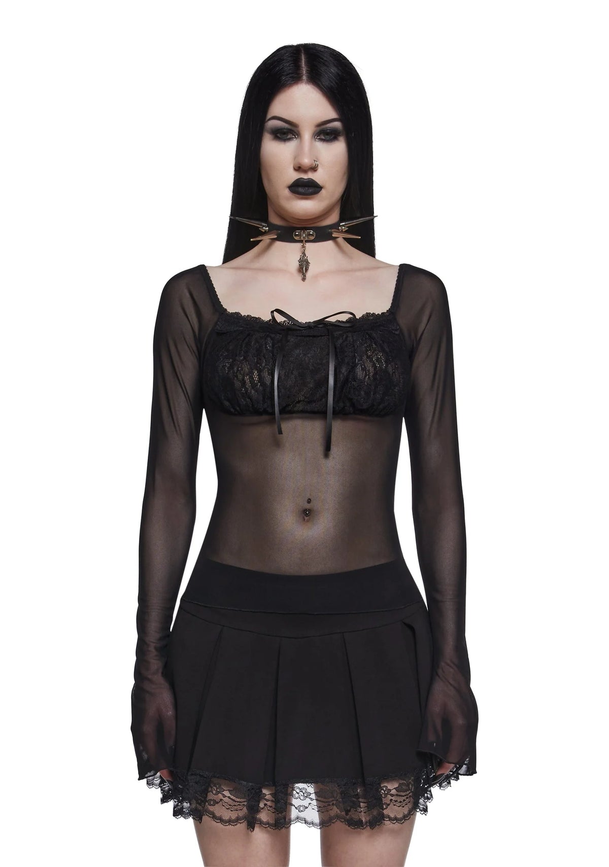 Malice Mesh Long Sleeve Top
