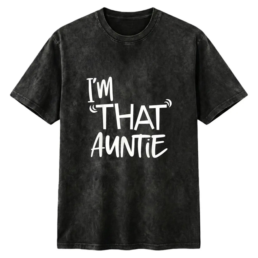 Cotton I'm That Auntie Funny Best Aunt Tee T-Shirt Women's SummerClassic Soft Crew Neck Tee Tops