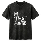 Cotton I'm That Auntie Funny Best Aunt Tee T-Shirt Women's SummerClassic Soft Crew Neck Tee Tops