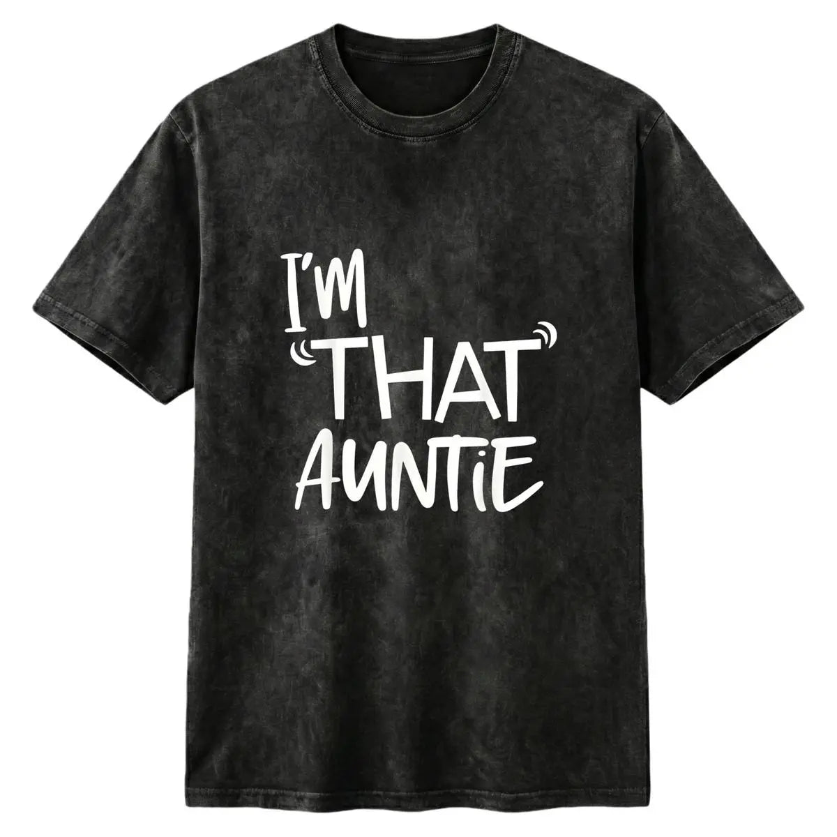 Cotton I'm That Auntie Funny Best Aunt Tee T-Shirt Women's SummerClassic Soft Crew Neck Tee Tops