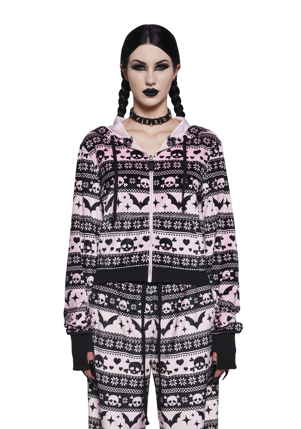 Deck The Skulls Zip-Up Hoodie