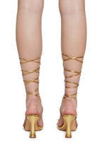 On Golden Wings Wrap Heels