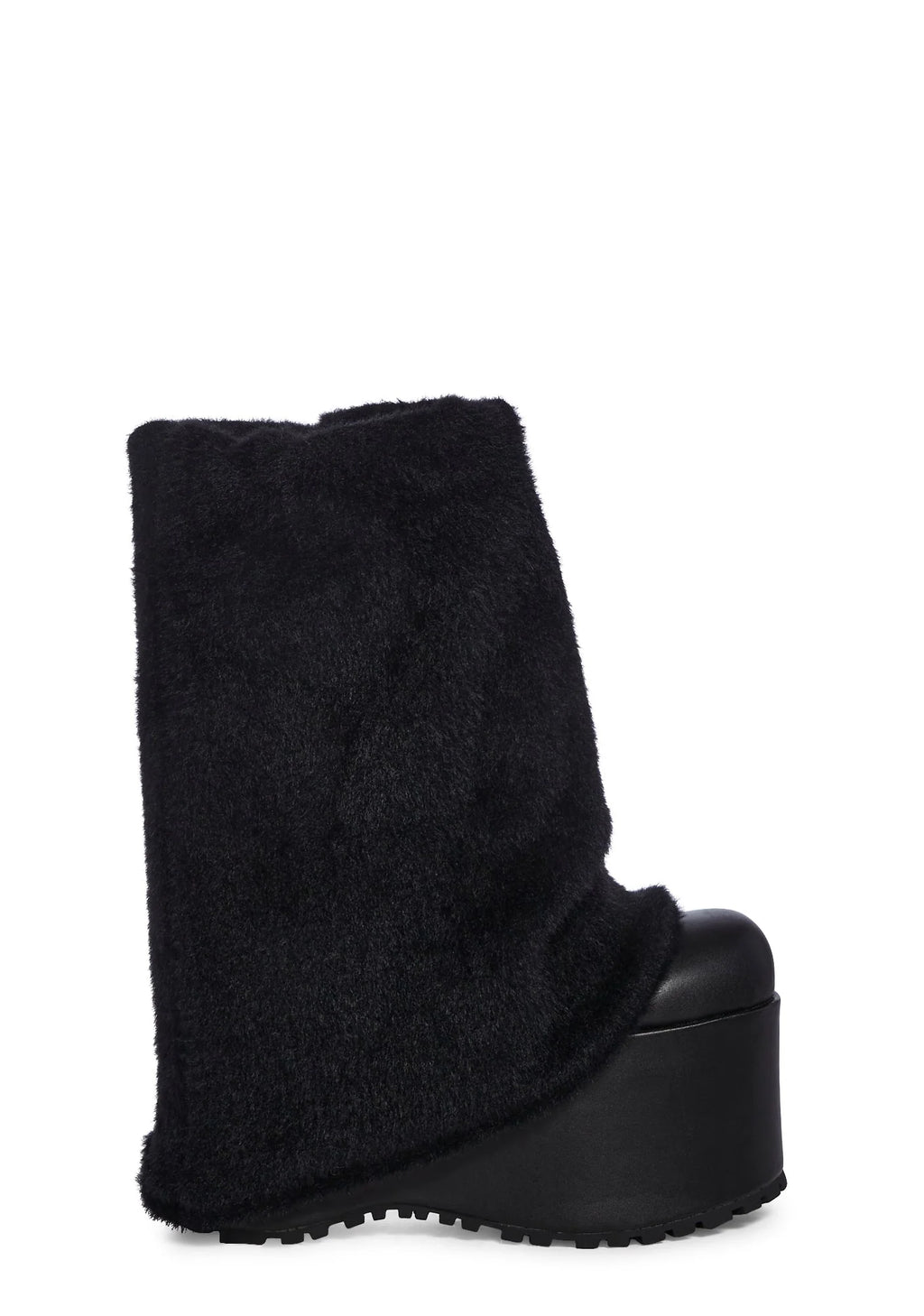 Snuggle Wonderland Platform Boots – Black