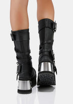 Trashville-250 Unisex Platform Mid-Calf Boots