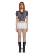 Darling Affection Ruffled Mini Skort – White