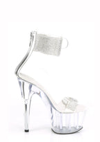 Adore-727RS Platform Ankle Cuff Sandals-Clear