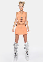 Apricot Across The Club Skirt Set
