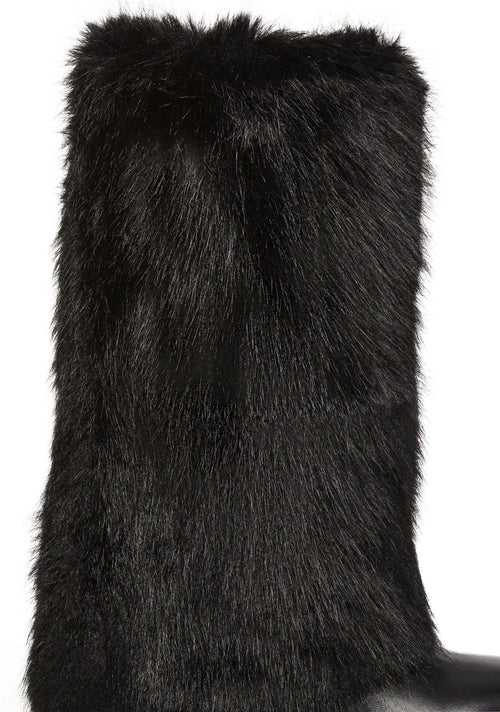 Ahsoka Foldover Flat Boots – Black