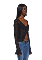 Divine Status Chiffon Blouse – Black