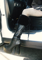 Sweetest Wishes Platform Boots – Black