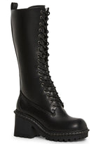 Record Shopping Knee High Boots