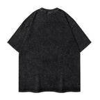 Vintage Cotton T-Shirt High Quality Cotton Vintage Wash Style Men's Double-Sided Printed T-Shirt Tattoos Are Trashy Summer Wear Drop Shoulder Sleeves Round Neck Short-Sleeved Top