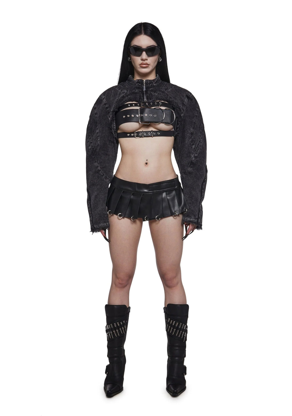 XTC Denim Choker Jacket – Black