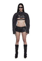 XTC Denim Choker Jacket – Black