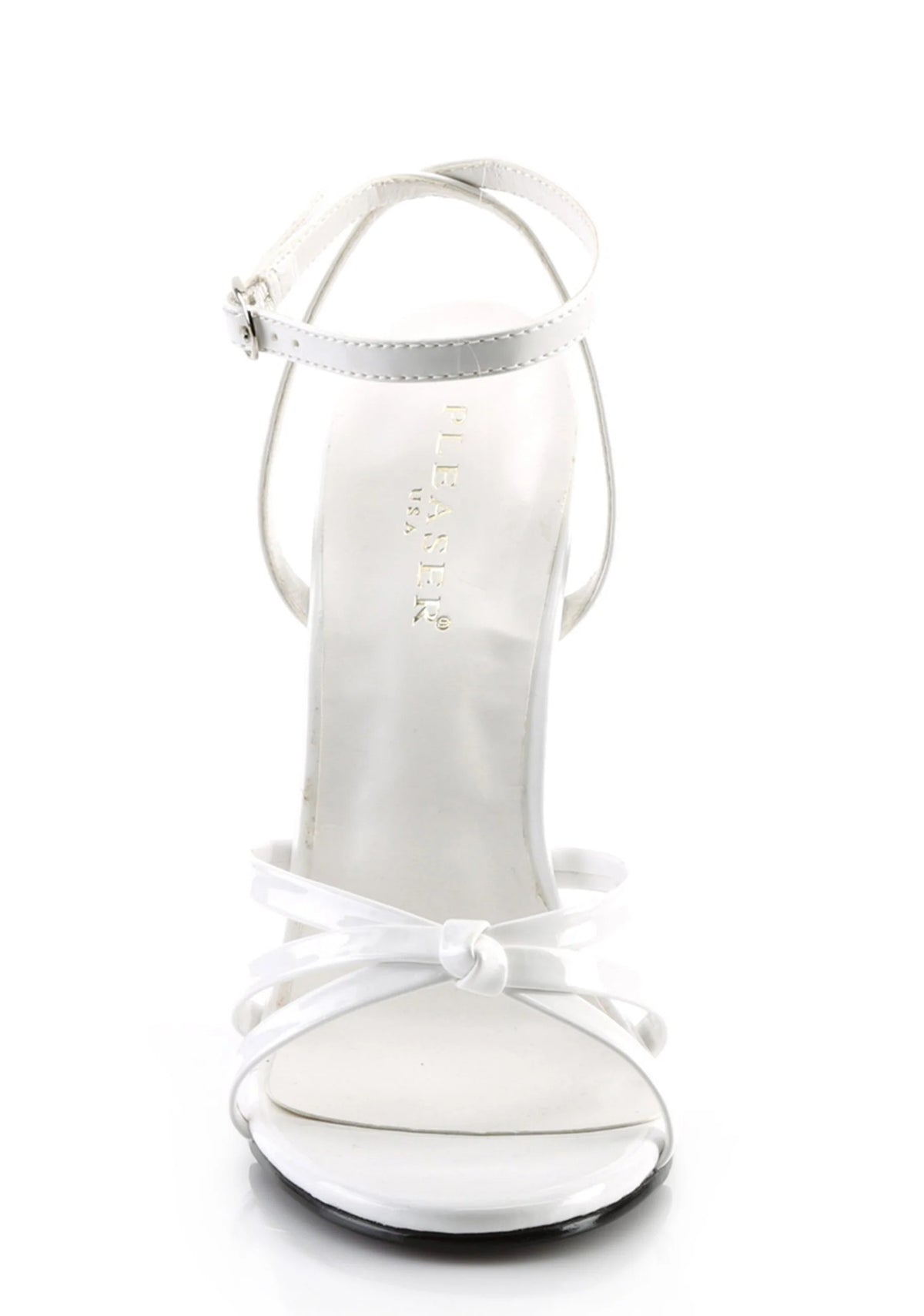 Domina-108 Strappy Ankle Wrap Sandals-White