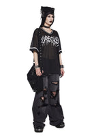 Sinful Attitude Wide Leg Jeans – Distressed Grey