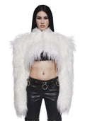 Diva Faux Fur Bolero – White