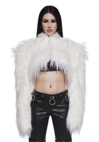 Diva Faux Fur Bolero – White
