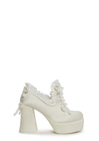 Bisou Baby Platform Heels – White