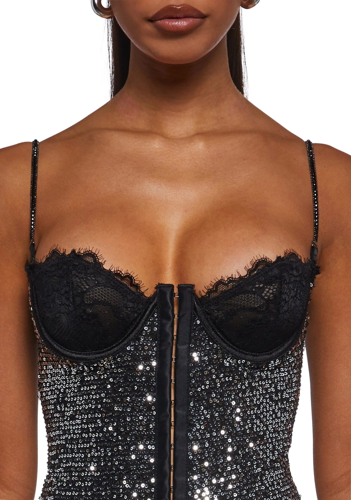 Captivating Gazes Slip Dress – Sequin