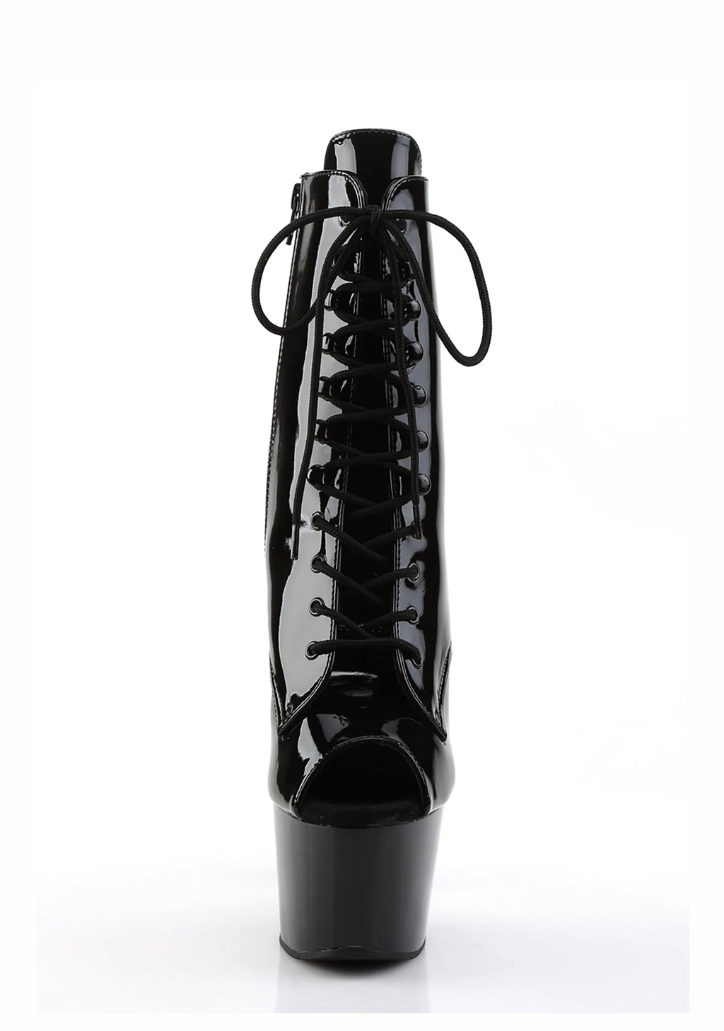 Adore-1021 Platform Peep Toe Ankle Boots-Black