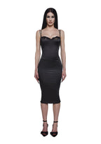 Loyal Maneater Midi Dress – Black