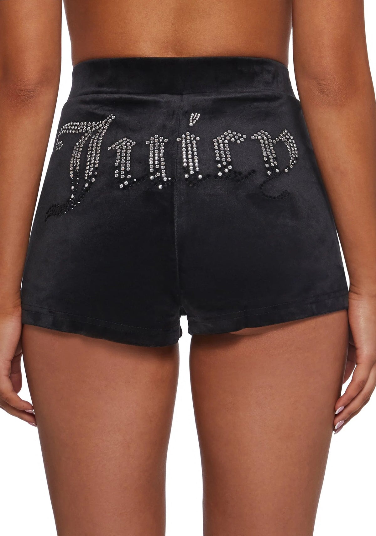 Solid Hot Shorts With Ombre Hotfix