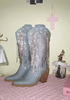 Present Perfect Cowboy Boots – Blue