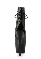 Adore-1018 Platform Ankle Boots-Black PU