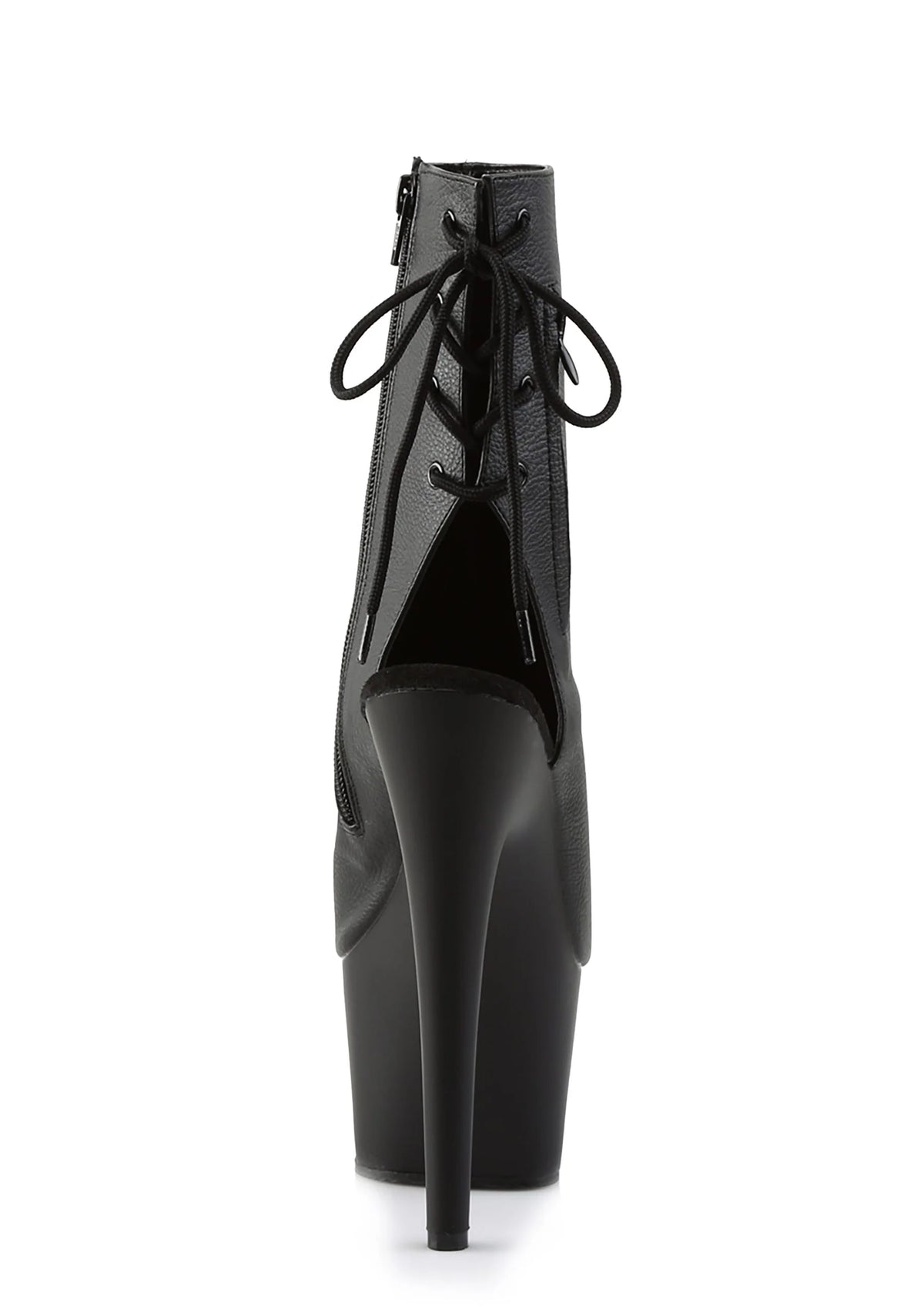 Adore-1018 Platform Ankle Boots-Black PU