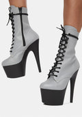 Own The Spotlight Reflective Platform Boots