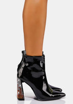 Excited Enough Patent Ankle Boots