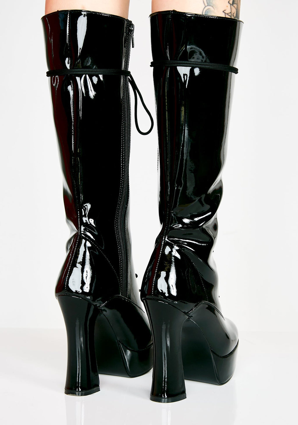 Electra-2020 Platform Knee High Boot-Black