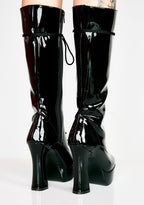Electra-2020 Platform Knee High Boot-Black