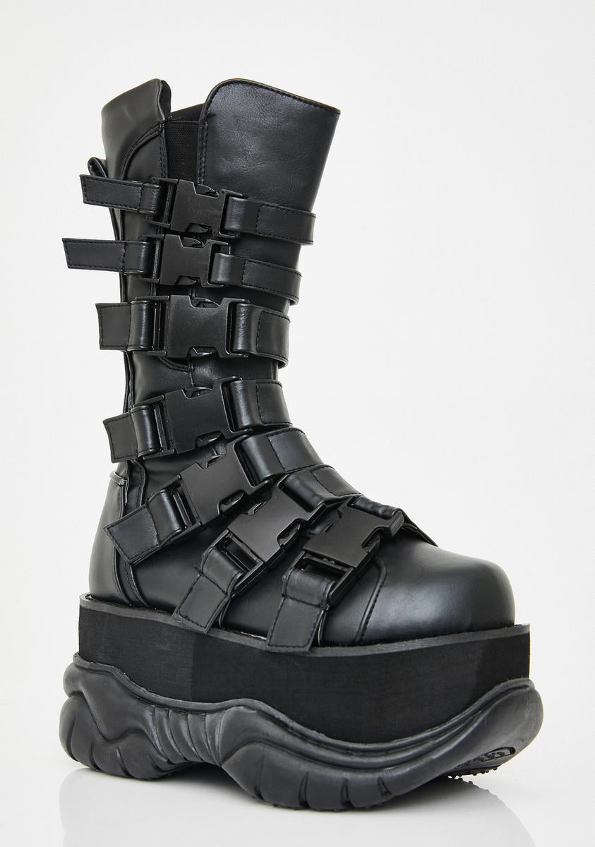 Neptune-210 Unisex Platform Mid-Calf Boots