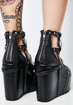Poison-25-1 Platform Wedge Booties