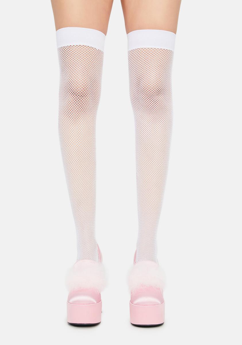 Pure Dare It Spandex Fishnet Thigh Highs