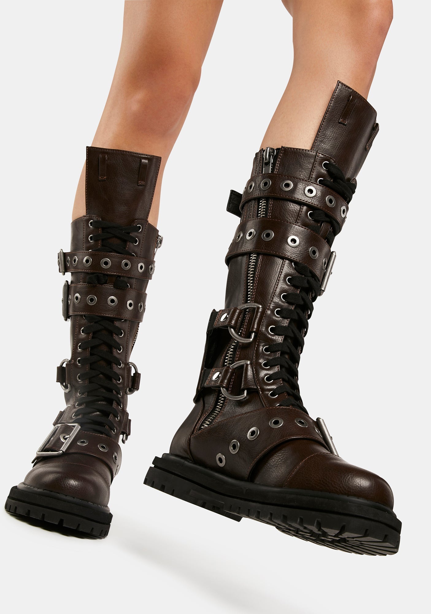 Cognac Hour Of Devastation Combat Boots