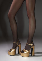 Revelation Platform Heels – Gold
