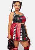 Plus Harlequin Dreams Cheerleader Costume